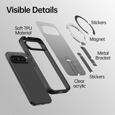 LEKCASE | Magnetic Transparent Phone Case With Stand