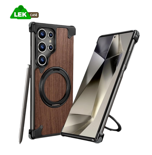 ♻️Walnut Metal Frameless Phone Case