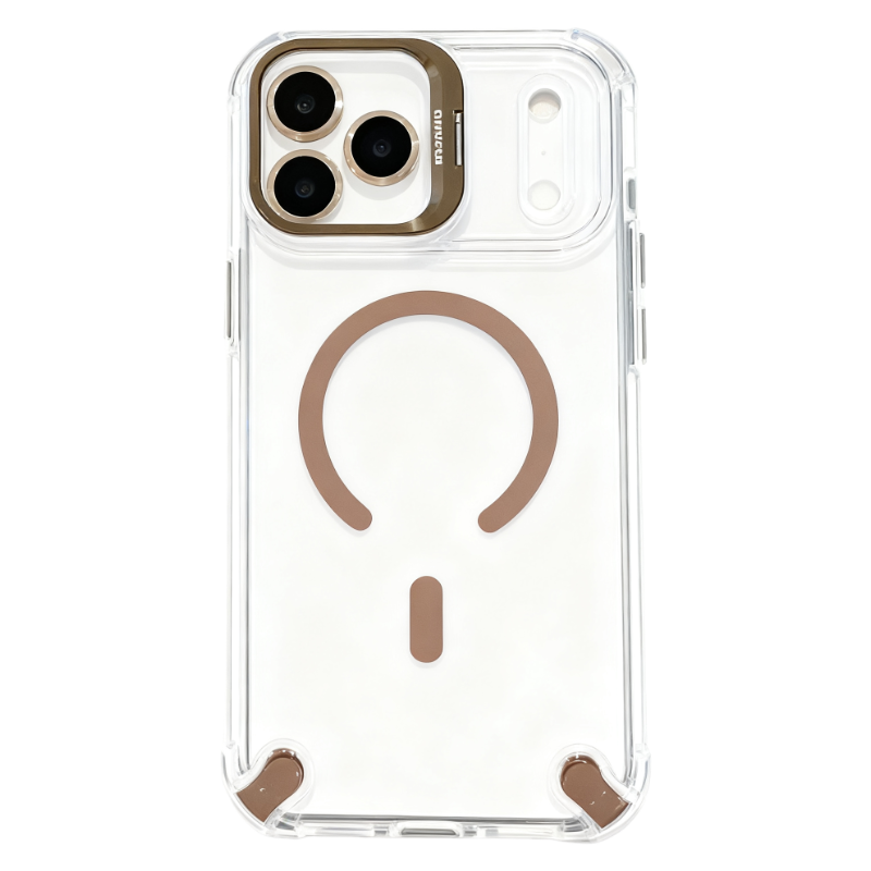 AIRKAS Transparent Magnetic Airbag Case for iPhone 17 Pro Max / 16 / 15 Series LEKCASE