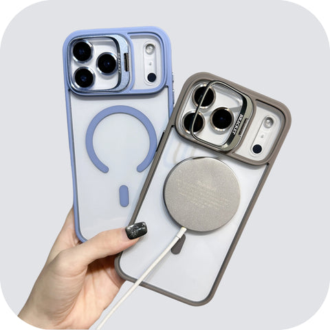 LEKCASE | Magnetic Lens Holder iPhone 17 Case with Clear Lens Protector