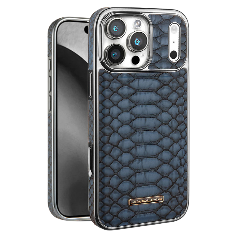 LEKCASE | iPhone 17 Snakeskin Design Electroplated Magnetic Phone Case LEKCASE