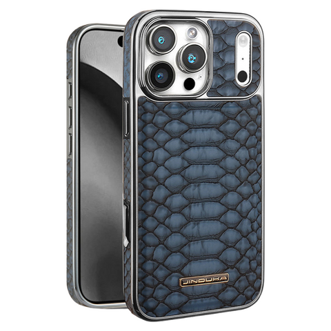 LEKCASE | iPhone 17 Snakeskin Design Electroplated Magnetic Phone Case