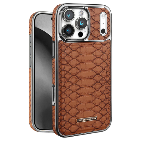 LEKCASE | iPhone 17 Snakeskin Design Electroplated Magnetic Phone Case