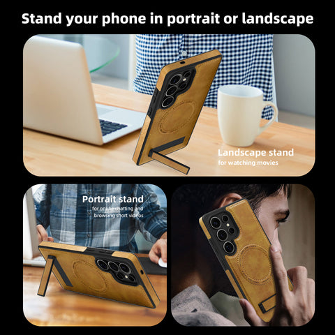 Samsung S26 Ultra Car Magnetic Phone Case with Stand LEKCASE