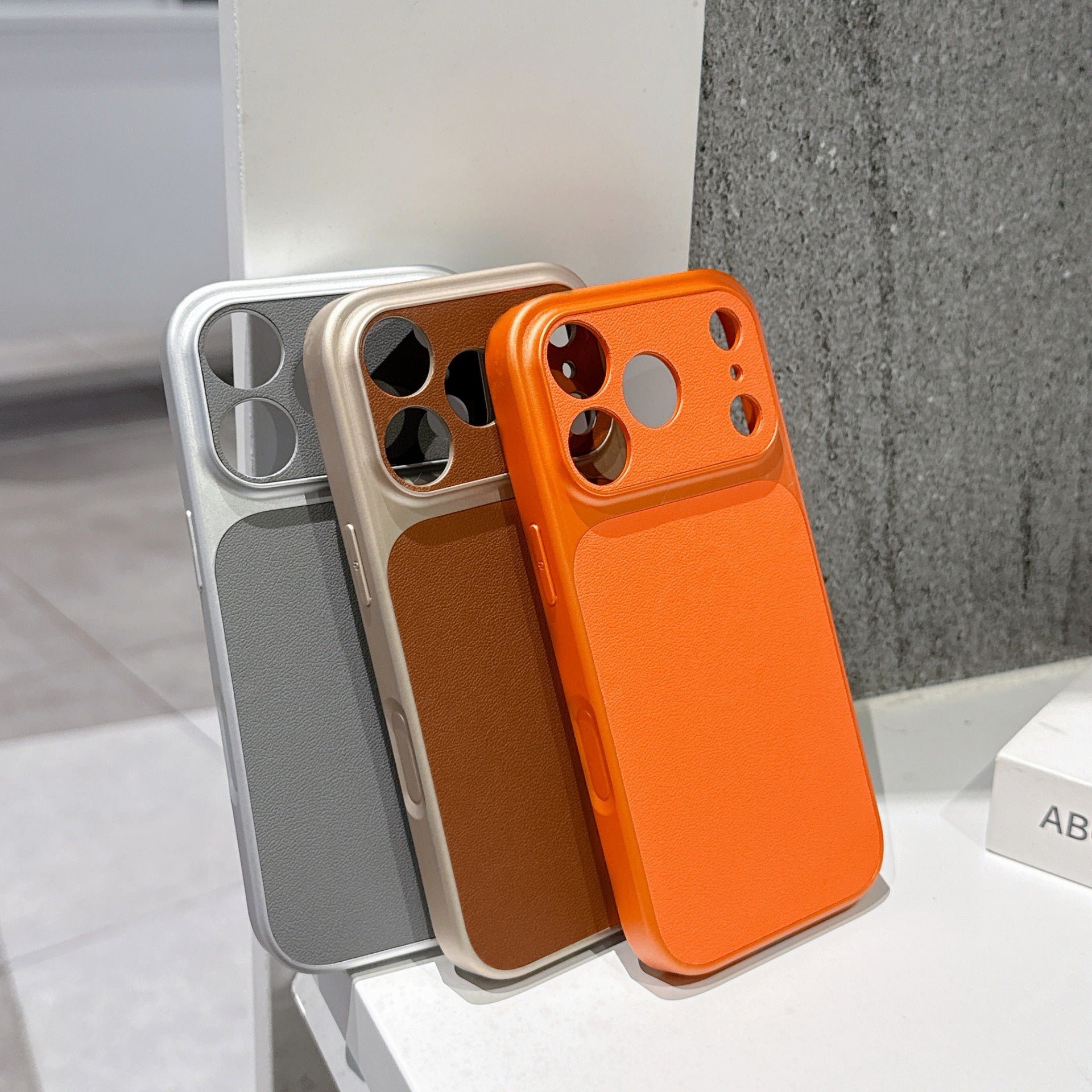 iPhone leather-textured full-coverage shockproof phone case LEKCASE