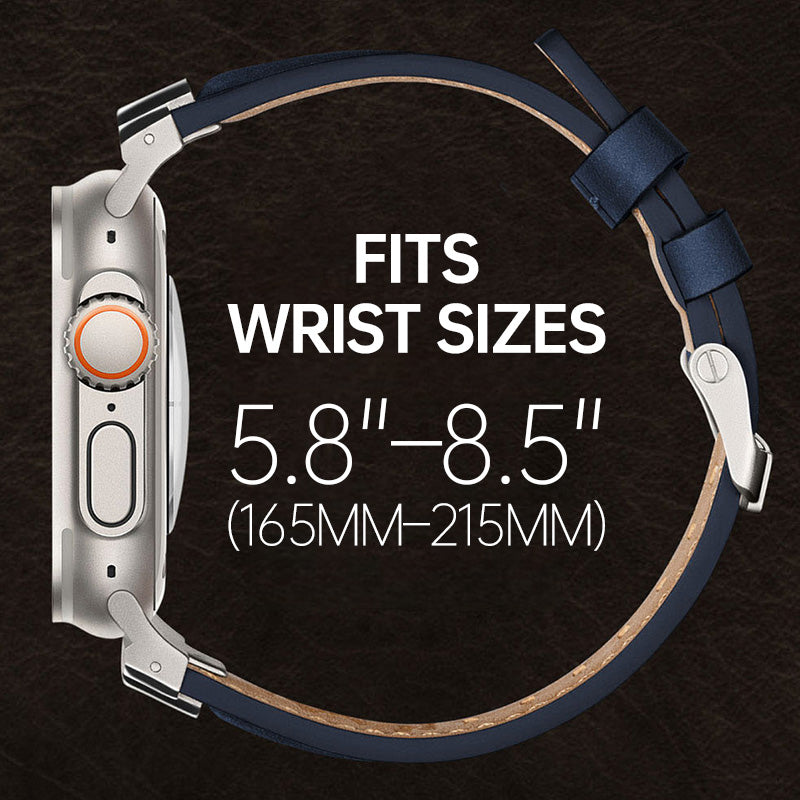LEKCASE Men's Stepped Leather Apple Watch Band LEKCASE