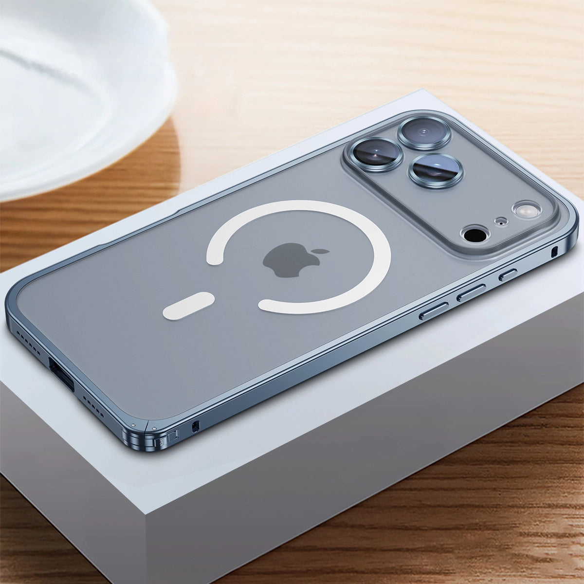 New iPhone 17 Series|Seahorse Buckle Metal Frame Anti-drop Lens Protective Case LEKCASE