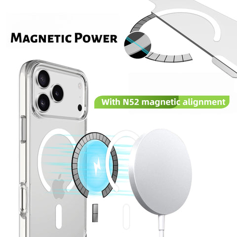 LEKCASE Clear MagSafe iPhone 17 Series Case | Shockproof & Non-Yellowing