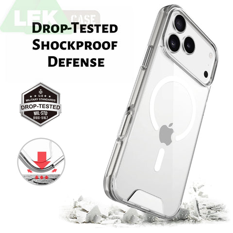LEKCASE Clear MagSafe iPhone 17 Series Case | Shockproof & Non-Yellowing
