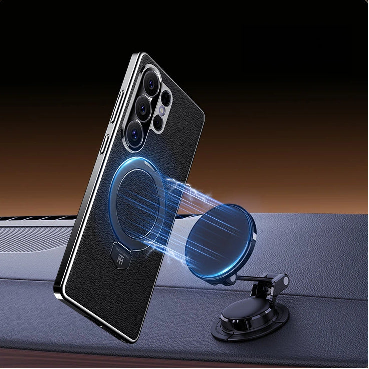 Samsung Vegan Leather Magnetic Stand Phone Case LEKCASE