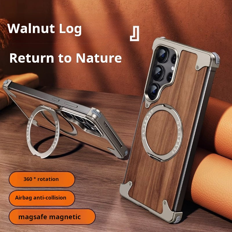 ♻️Walnut Metal Frameless Phone Case LEKCASE