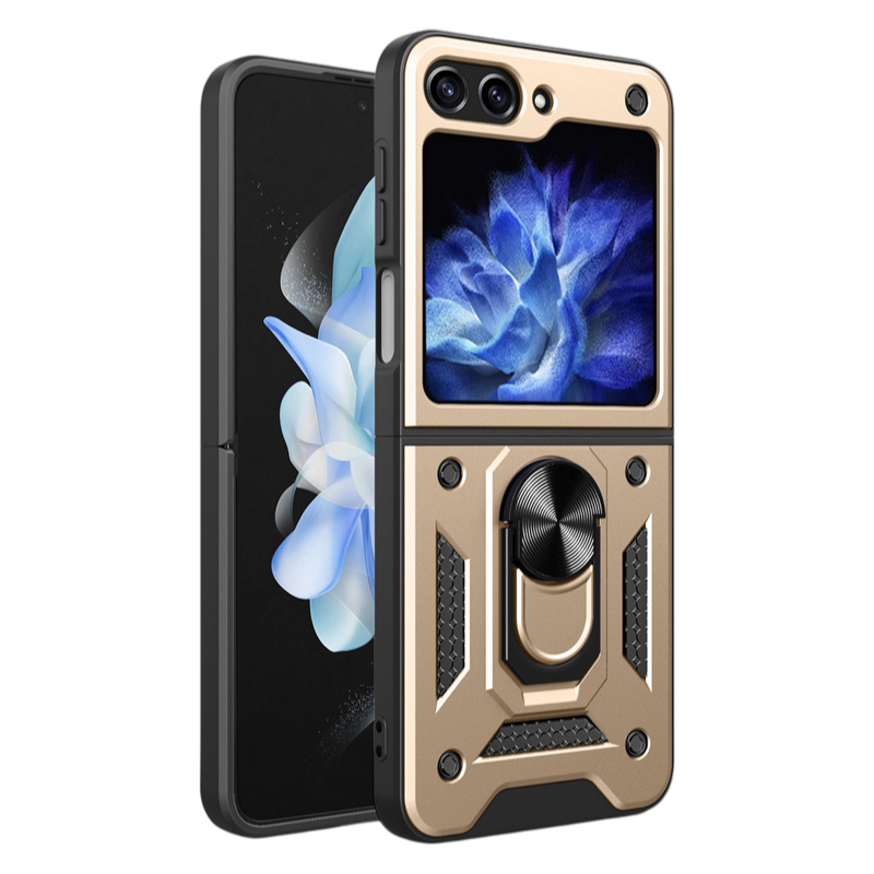 Samsung Z Flip 7 Folding Armor Sliding Window Phone Case LEKCASE