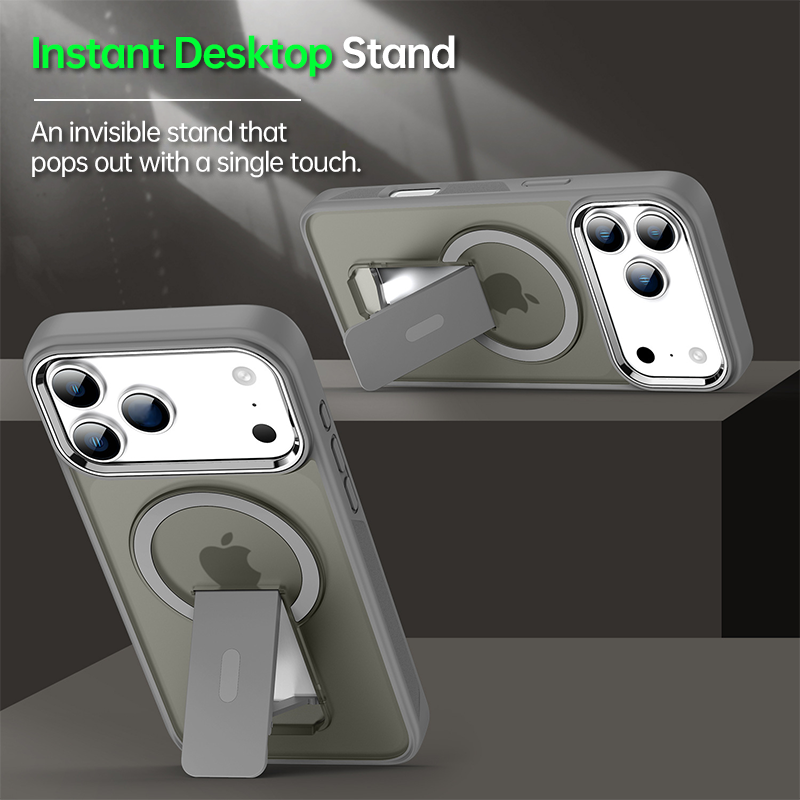 LEKCASE iPhone 17 Series Magnetic Frosted Case with Vertical Stand – Shockproof & Slim Design LEKCASE