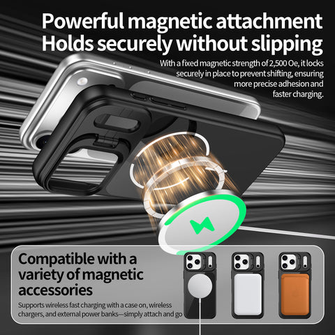 iPhone Glass Back Magnetic Lens Holder Phone Case LEKCASE
