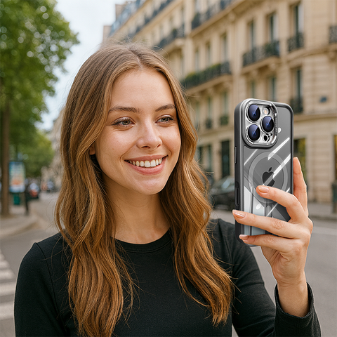 LEKCASE | Silicone Magnetic Case: Rear Magnet, Shockproof & Durable