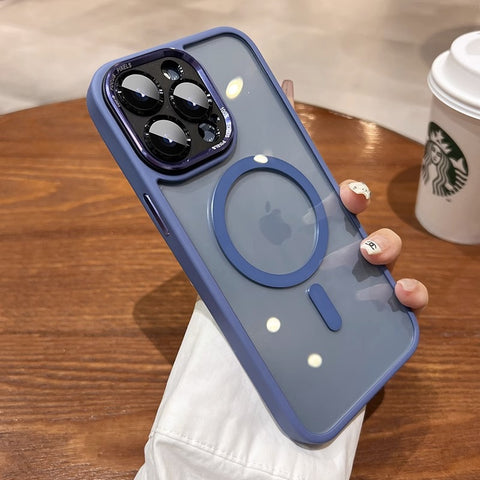 iPhone Silicone Magnetic Case: Rear Magnet, Shockproof & Durable