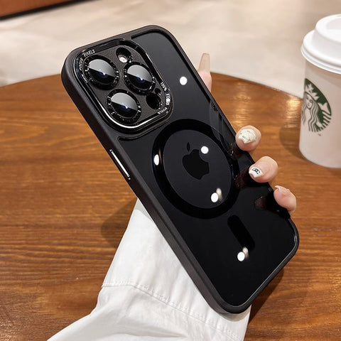 iPhone Silicone Magnetic Case: Rear Magnet, Shockproof & Durable
