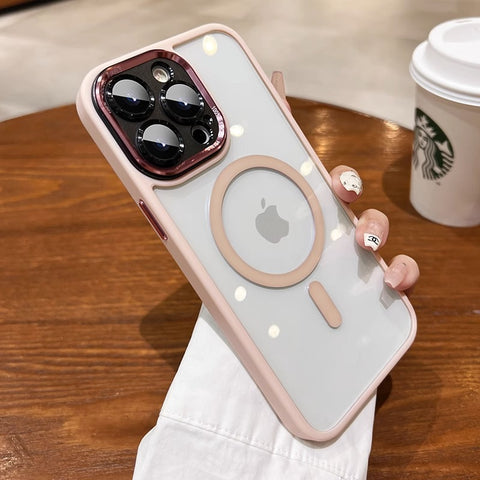 iPhone Silicone Magnetic Case: Rear Magnet, Shockproof & Durable