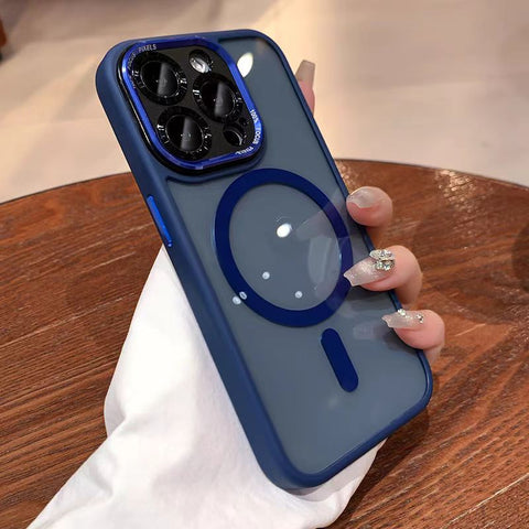 iPhone Silicone Magnetic Case: Rear Magnet, Shockproof & Durable