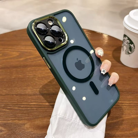 iPhone Silicone Magnetic Case: Rear Magnet, Shockproof & Durable