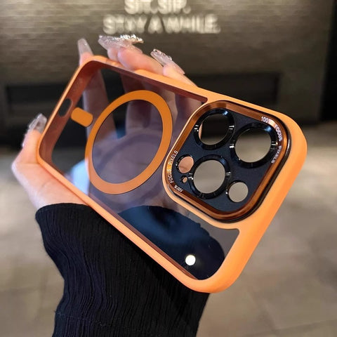 iPhone Silicone Magnetic Case: Rear Magnet, Shockproof & Durable