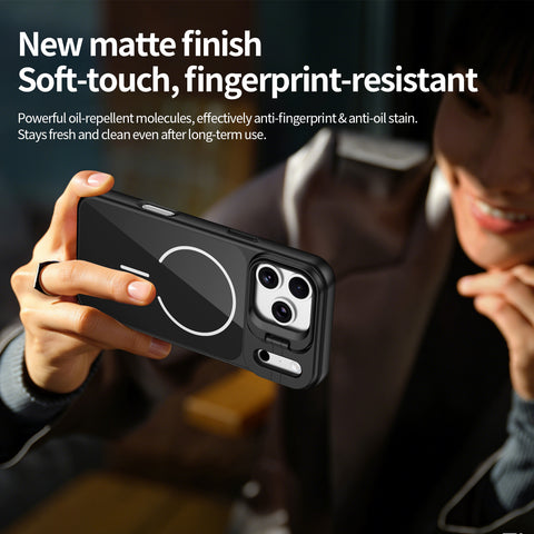 iPhone Glass Back Magnetic Lens Holder Phone Case LEKCASE