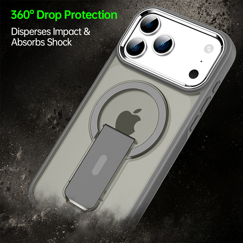 LEKCASE iPhone 17 Series Magnetic Frosted Case with Vertical Stand – Shockproof & Slim Design LEKCASE