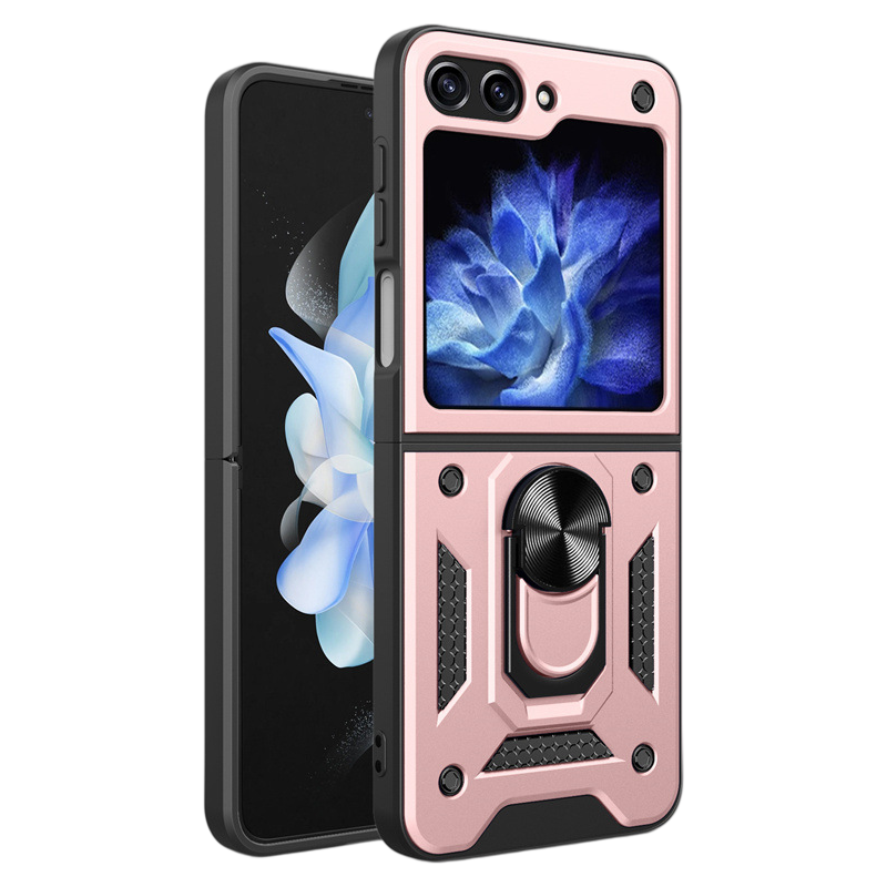 Samsung Z Flip 7 Folding Armor Sliding Window Phone Case LEKCASE