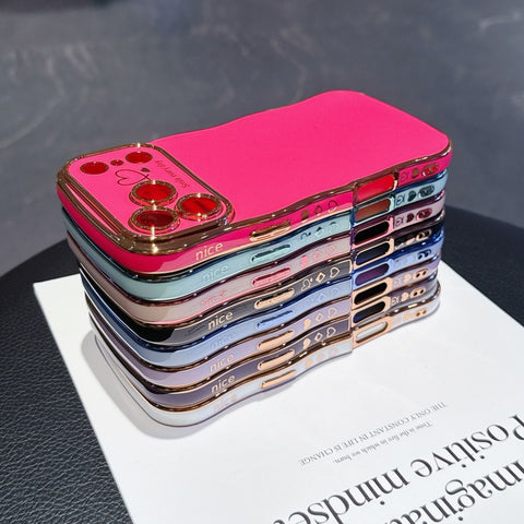 LEKCASE iPhone 17 Pro Max Electroplated Large Window Wave Design Protective Case LEKCASE