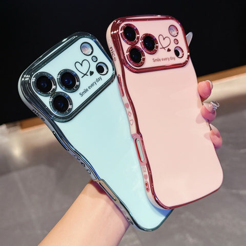 LEKCASE iPhone 17 Pro Max Electroplated Large Window Wave Design Protective Case LEKCASE