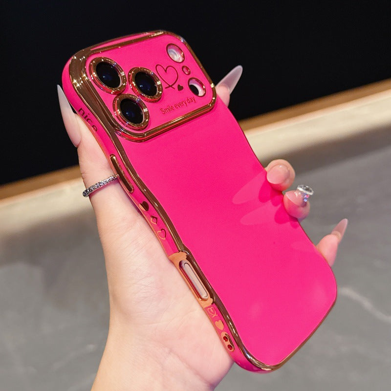 LEKCASE iPhone 17 Pro Max Electroplated Large Window Wave Design Protective Case LEKCASE