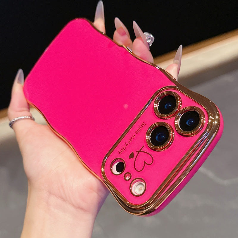 LEKCASE iPhone 17 Pro Max Electroplated Large Window Wave Design Protective Case LEKCASE