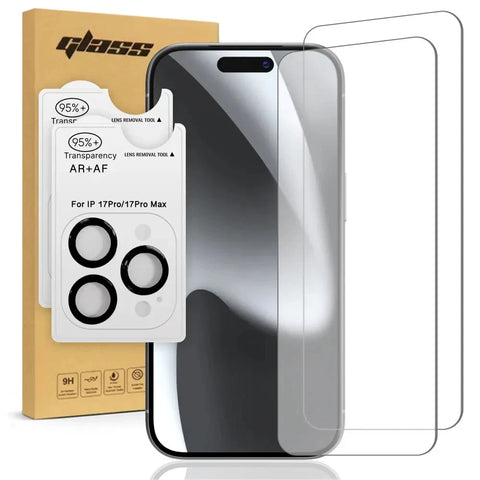 LEKCASE For iPhone 17 2.5D Tempered Glass Screen & Lens Protector