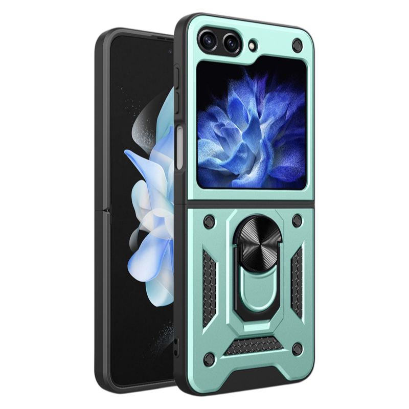 Samsung Z Flip 7 Folding Armor Sliding Window Phone Case LEKCASE