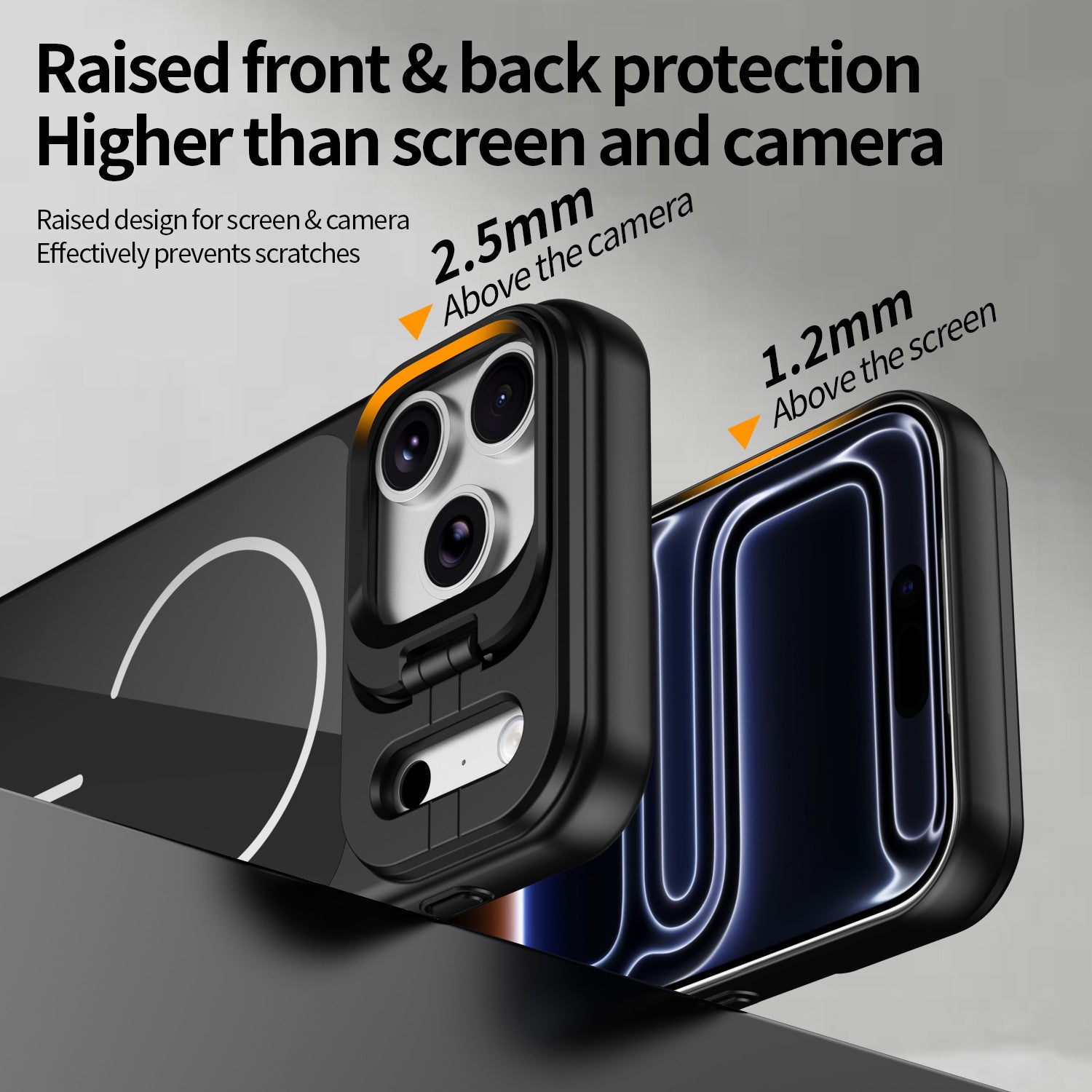 iPhone Glass Back Magnetic Lens Holder Phone Case LEKCASE