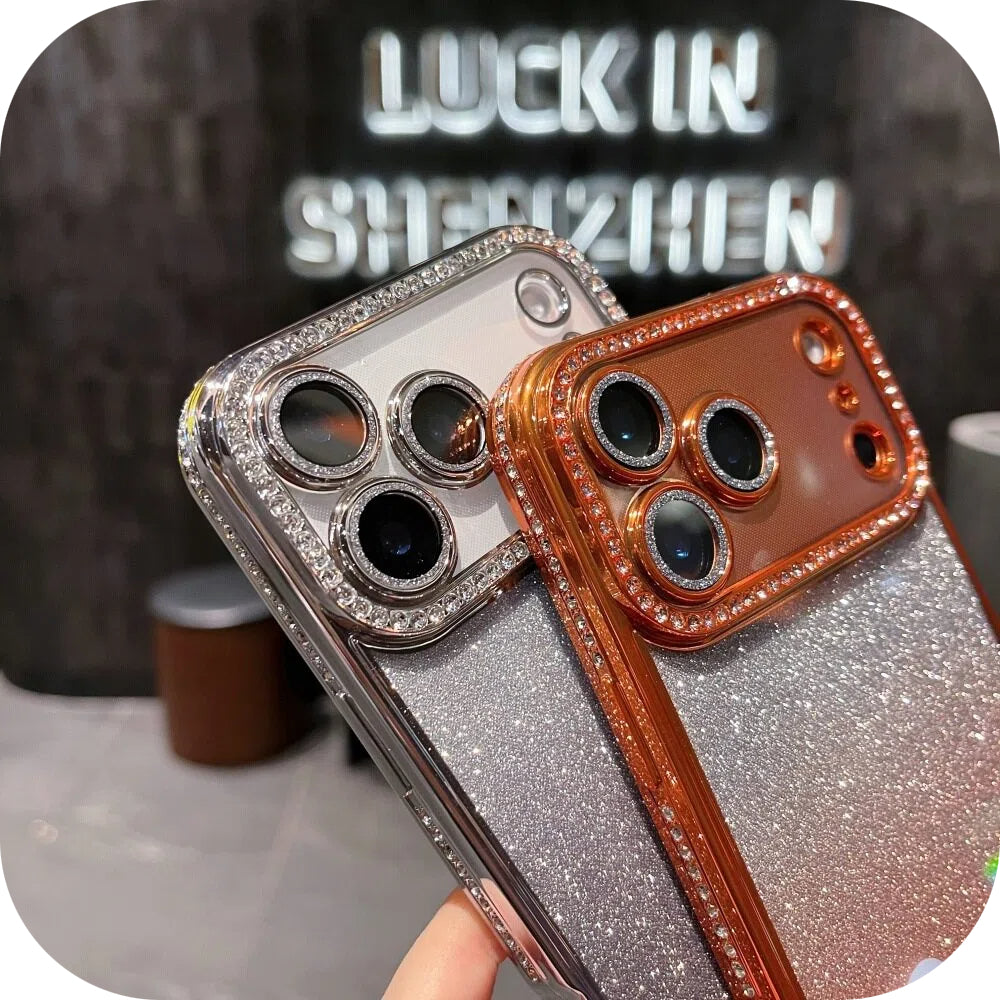 LEKCASE iPhone 17 Series Luxury Bling Square Diamond Protective Case LEKCASE