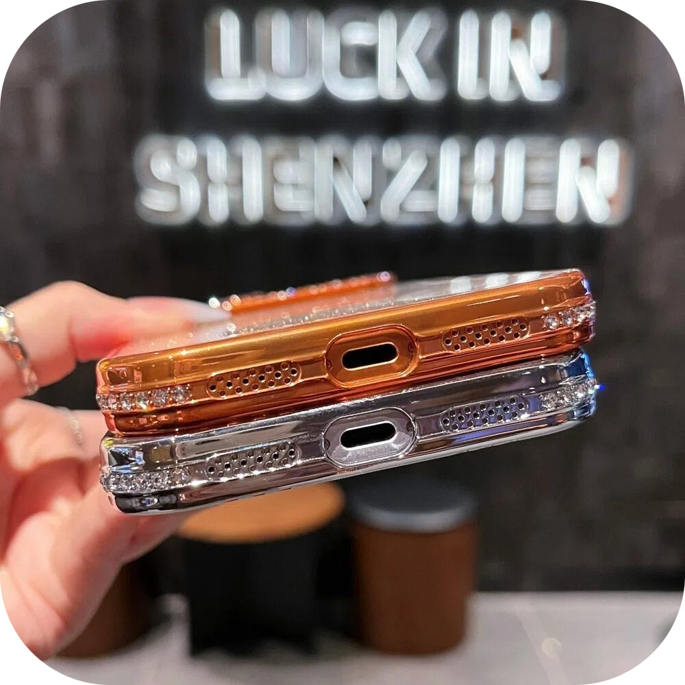 LEKCASE iPhone 17 Series Luxury Bling Square Diamond Protective Case LEKCASE