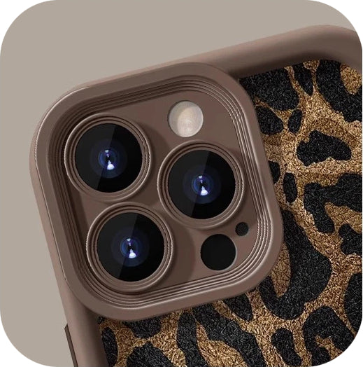 LEKCASE Leopard Matte iPhone 17 Case with Lanyard – Luxury Texture, Stylish & Durable LEKCASE