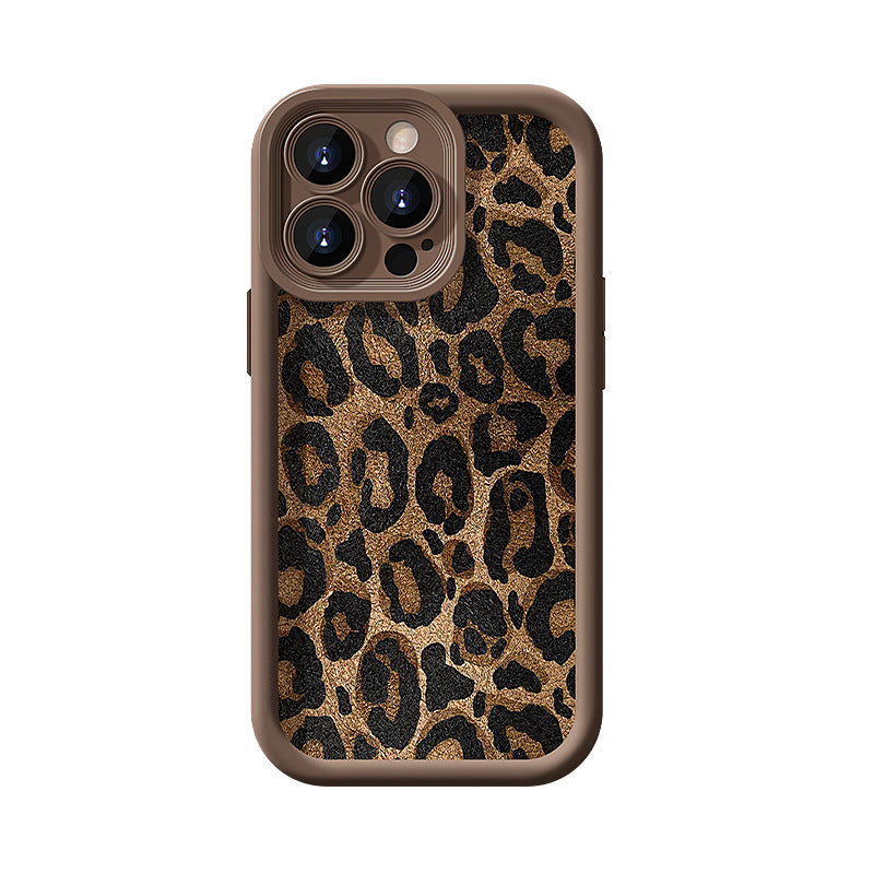 LEKCASE Leopard Matte iPhone 17 Case with Lanyard – Luxury Texture, Stylish & Durable LEKCASE