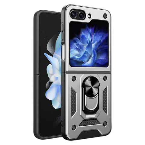 Samsung Z Flip 7 Folding Armor Sliding Window Phone Case LEKCASE