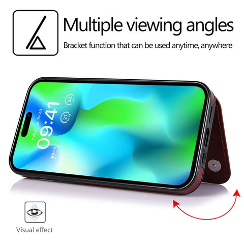 Luxury leather iPhone case with card slot 