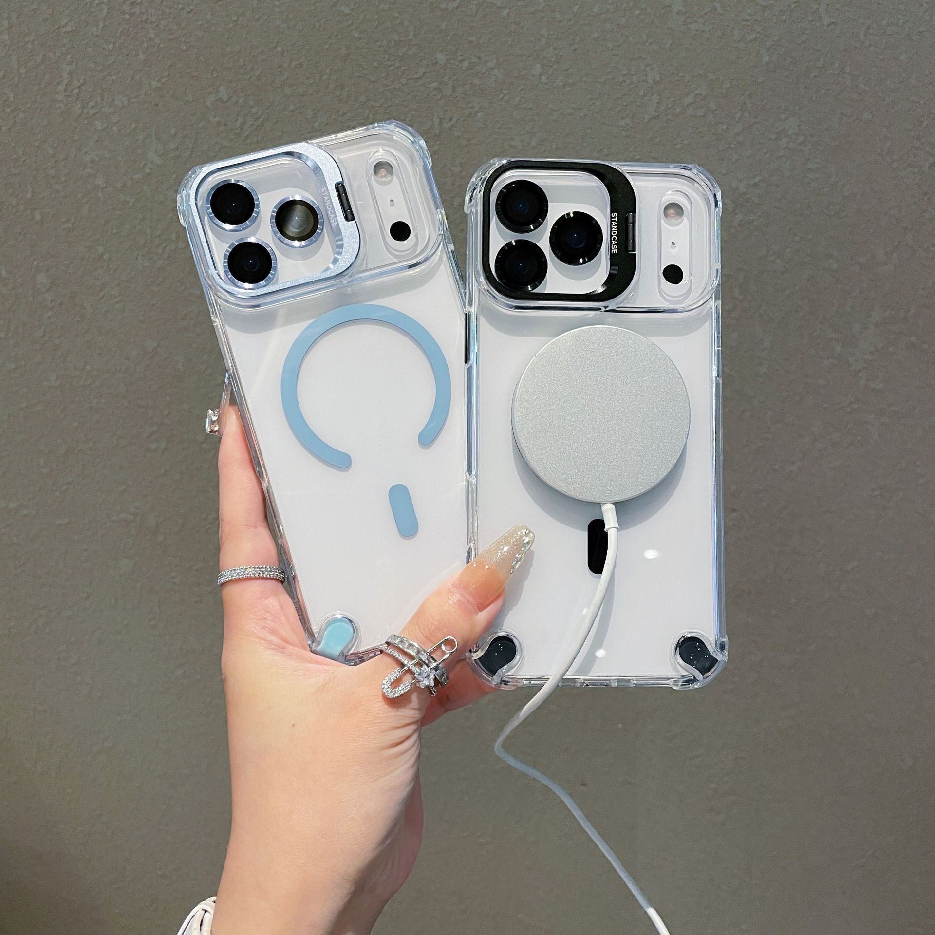 AIRKAS Transparent Magnetic Airbag Case for iPhone 17 Pro Max / 16 / 15 Series LEKCASE