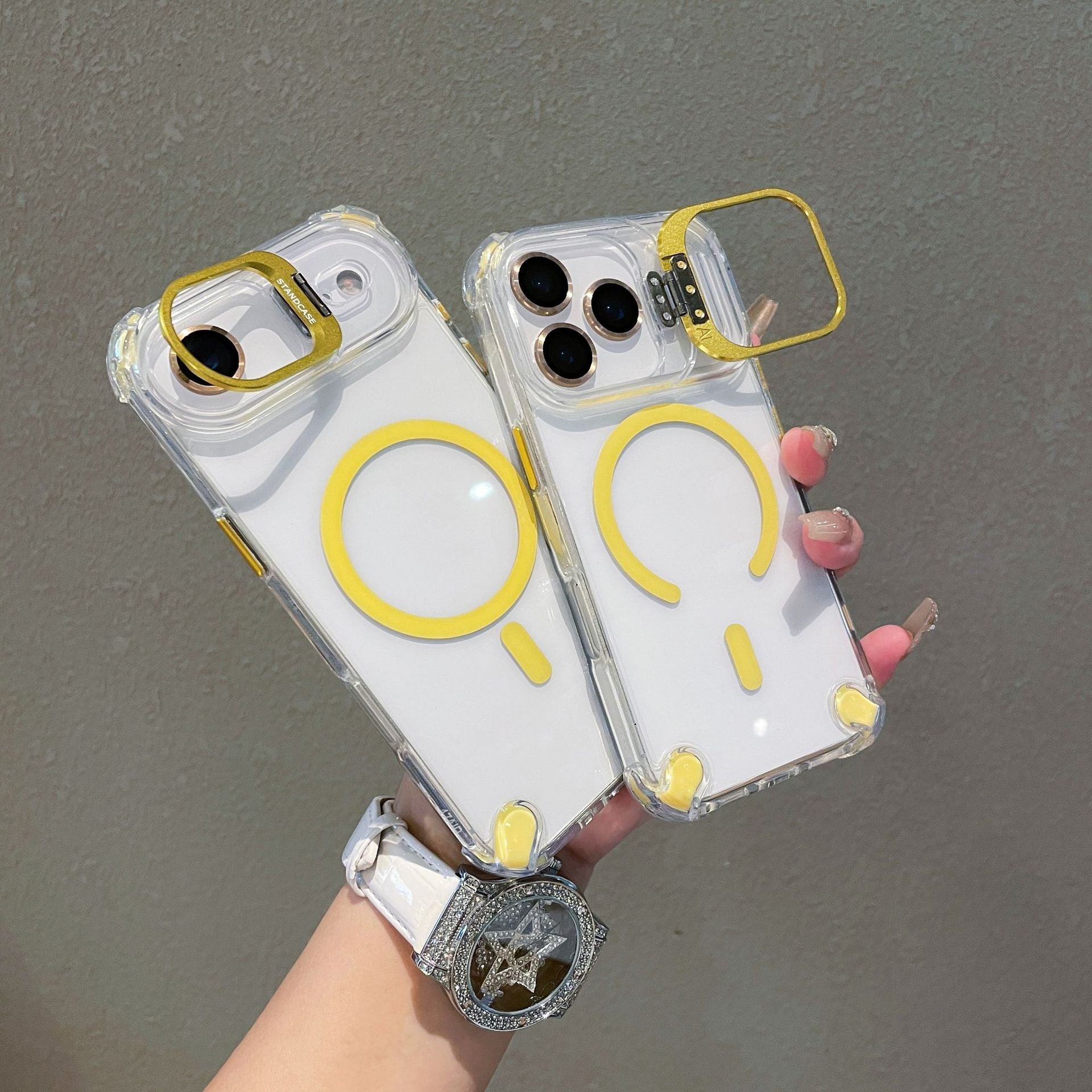 AIRKAS Transparent Magnetic Airbag Case for iPhone 17 Pro Max / 16 / 15 Series LEKCASE