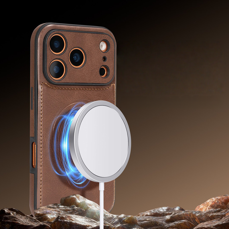 LEKCASE Magnetic Premium Leather Phone Case for iPhone 17 Series LEKCASE