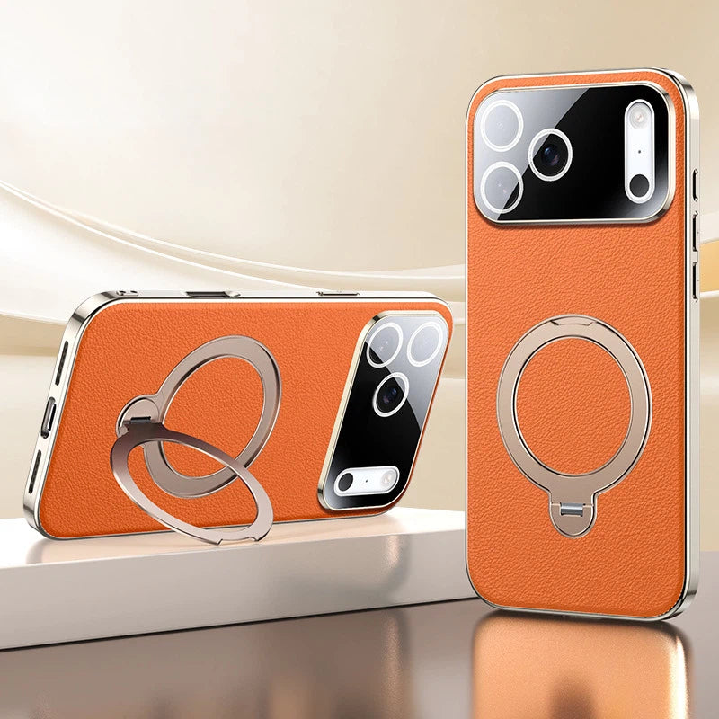 LEKCASE Magnetic Stand Case for Apple iPhone 17 / 16 Series – 360° Rotating Kickstand LEKCASE