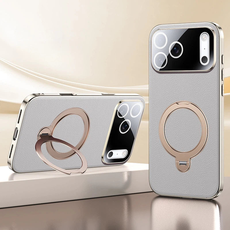 LEKCASE Magnetic Stand Case for Apple iPhone 17 / 16 Series – 360° Rotating Kickstand LEKCASE