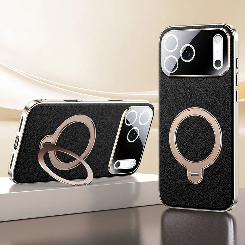 LEKCASE Magnetic Stand Case for Apple iPhone 17 / 16 Series – 360° Rotating Kickstand LEKCASE