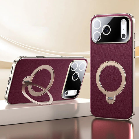 LEKCASE Magnetic Stand Case for Apple iPhone 17 / 16 Series – 360° Rotating Kickstand LEKCASE