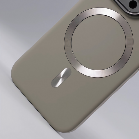 Skin-feel, drop-proof phone case with built-in lens holder