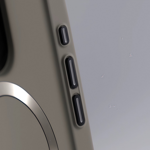Skin-feel, drop-proof phone case with built-in lens holder